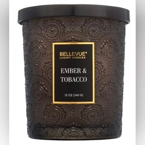 New!Luxury Candles Ember & Tobacco - Black